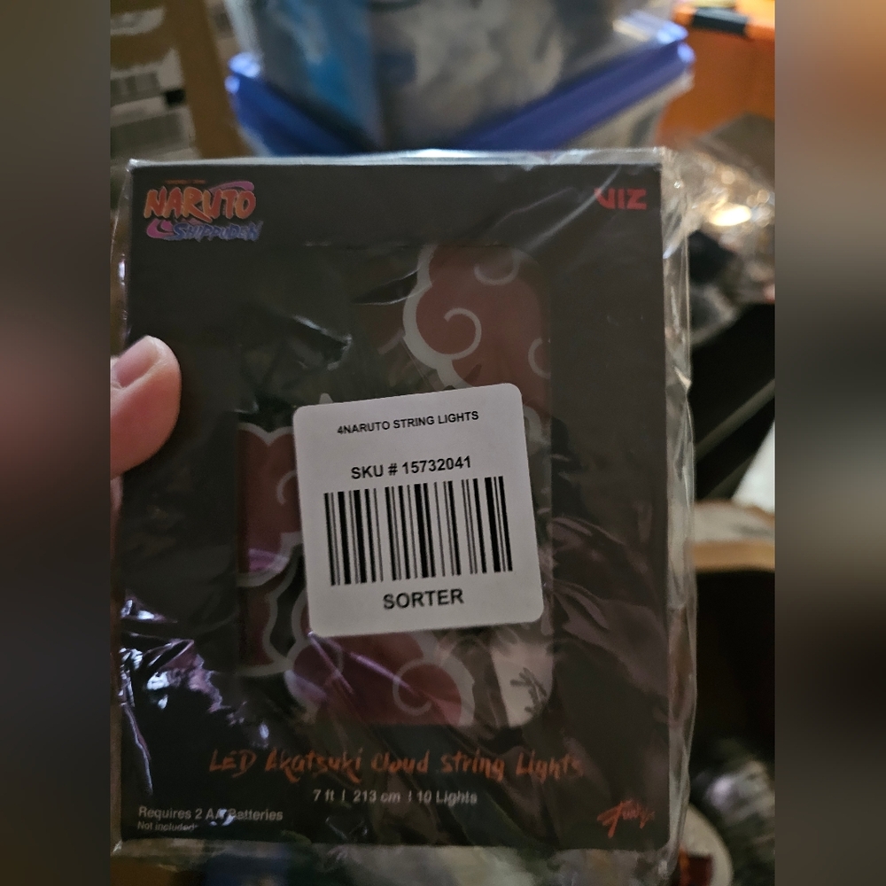 Naruto Shippuden LED Akatsuki Cloud String Lights - Black and Red